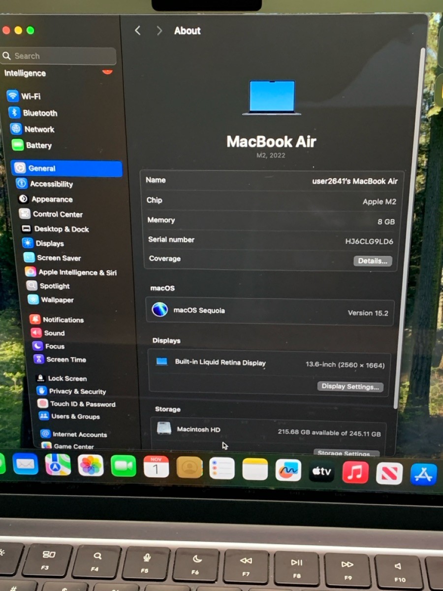 Apple Macbook Air (13.6″, 2022, M2, 8GB, 256GB) (E10046208)