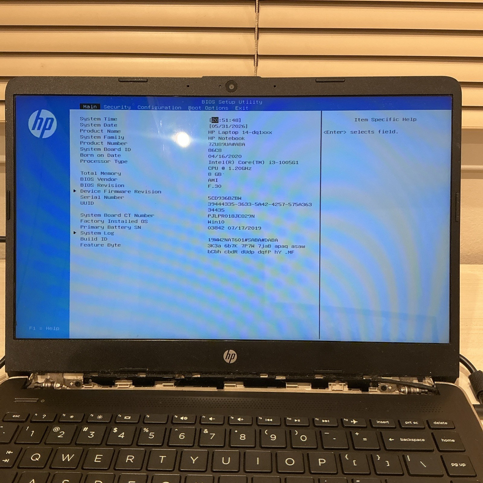 HP 14-dq1xxx 14” Intel 10th Gen Core i3-1005G1 1.2GHz 8GB 120GB SSD + Charger