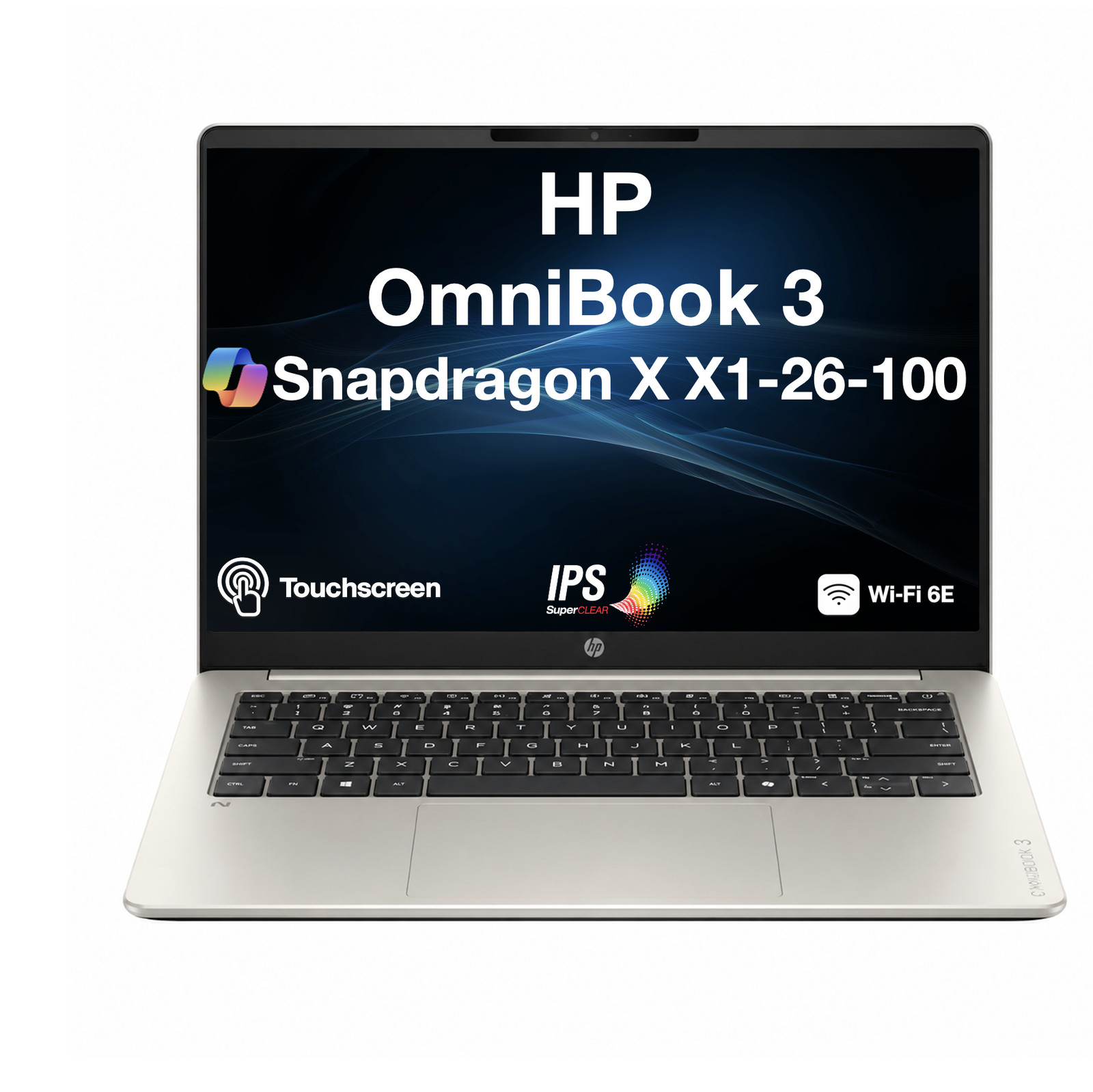 HP OmniBook 14″ 1920×1200 Snapdragon X X1-26-100 16GB RAM 1TB SSD Windows 11 Pro