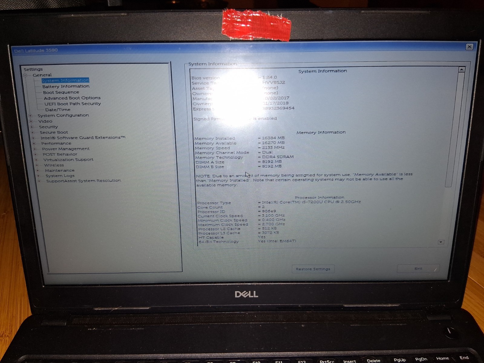 Dell Latitude 3580 i5-7300U 2.6GHz