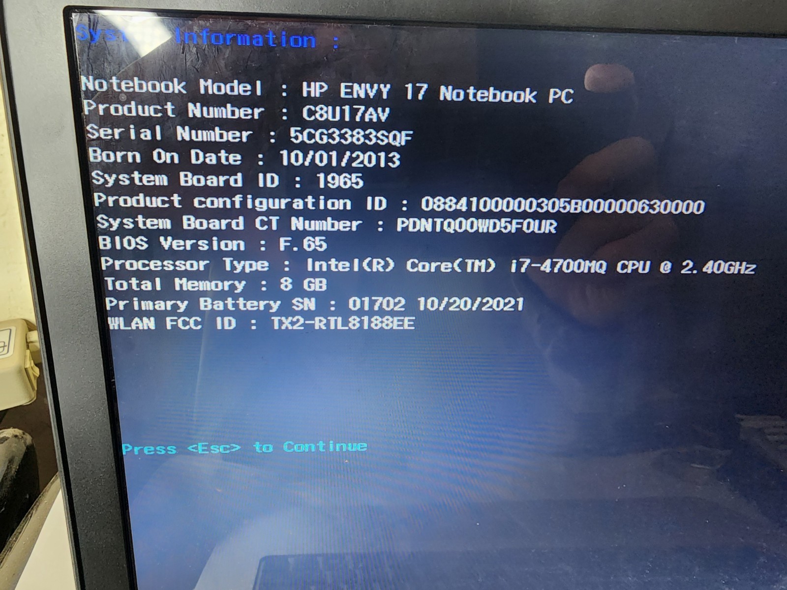 HP 17t-j000 Gaming Laptop 17.3″ i7-4700MQ CPU 8GB RAM READ