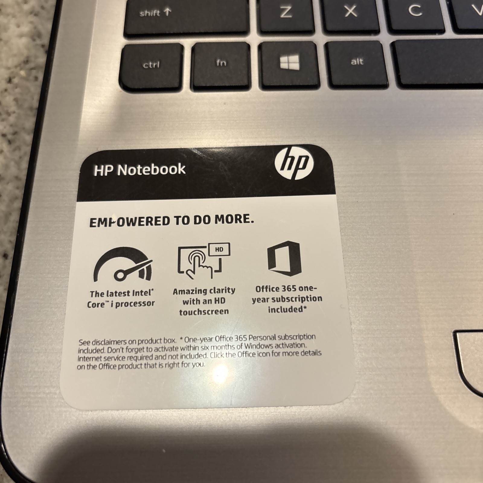 HP notebook Intel Core i5 Inside Laptop Windows 10 Touchscreen Damage