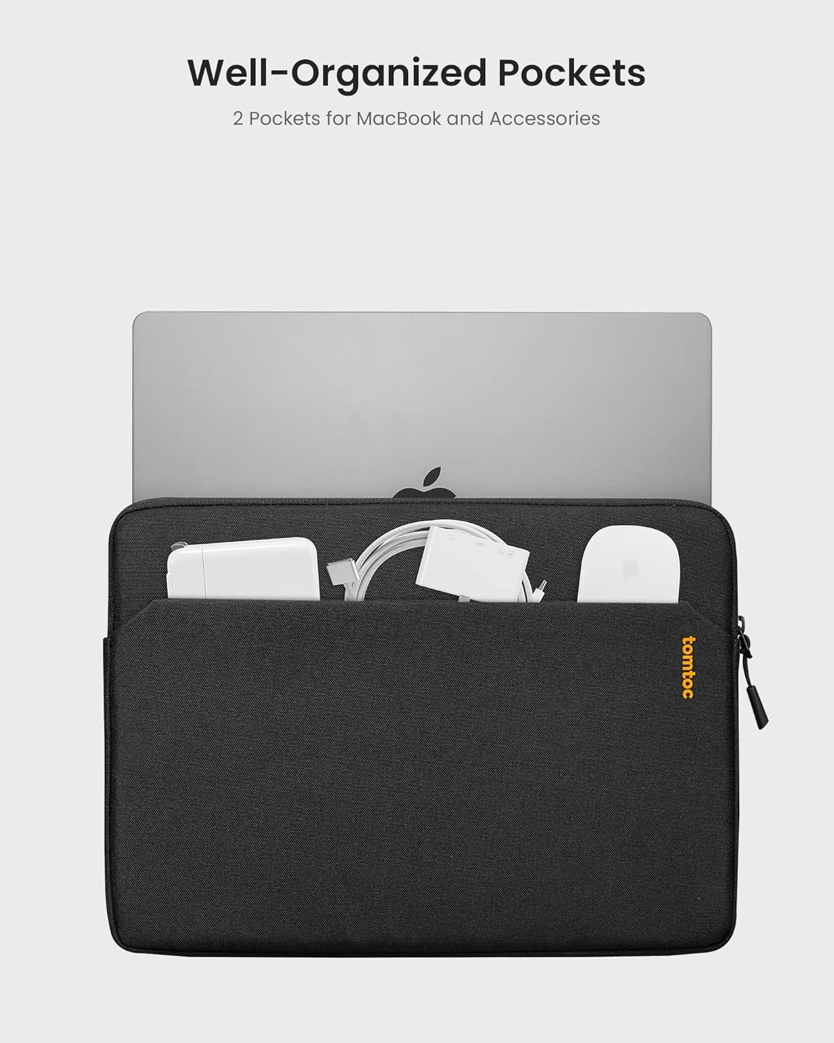 15-Inch Slim Sleeve for 2026 New MacBook Air M5/A3448, M4/A3241, M3/M2, Black