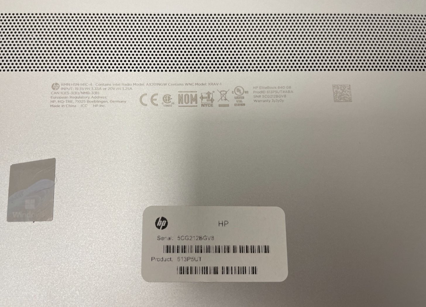 HP EliteBook 840 G8 14″ i5-1135G7 16GB 512GB Win 11 Pro, Dents (READ)
