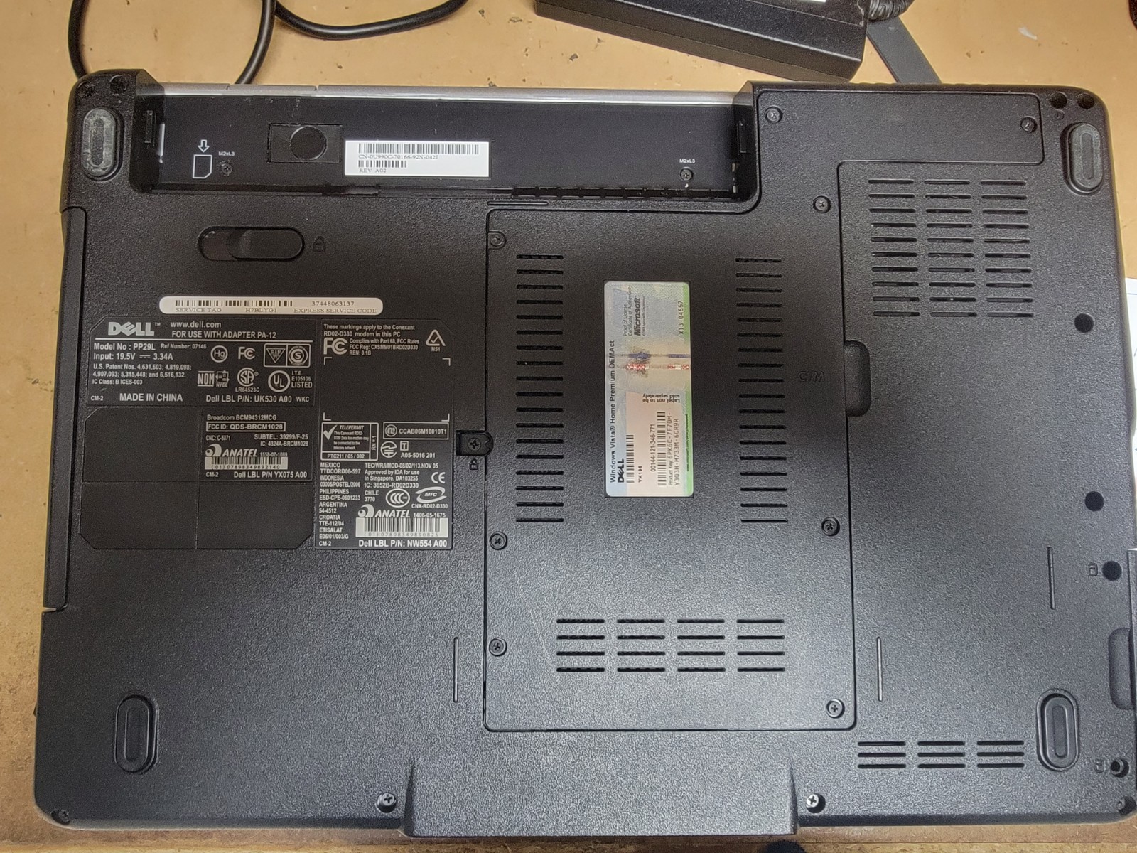 DELL INSPIRON 1525 LAPTOP DUAL CORE 2.00GHZ 2GB RAM – PARTS OR REPAIR ONLY