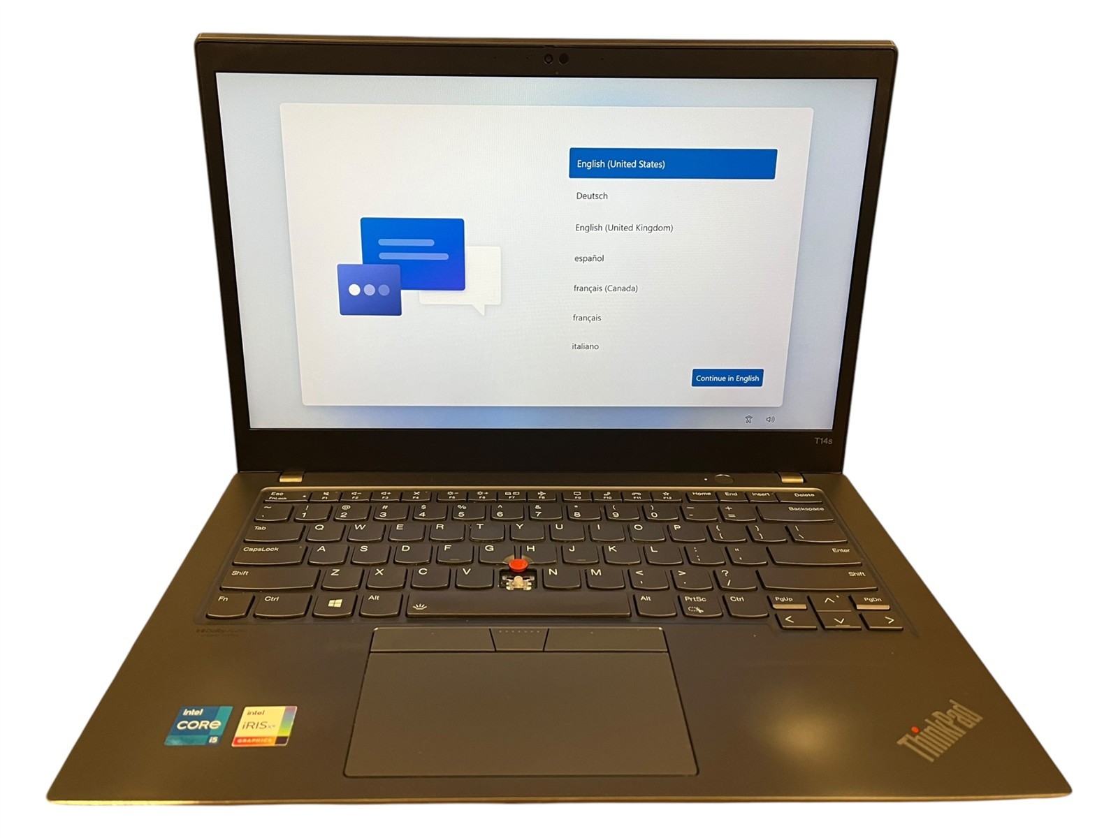 Lenovo ThinkPad T14s Gen 2i i5-1135G7 2.40GHz 16GB DDR4 512GB W11PRO 14″ Laptop