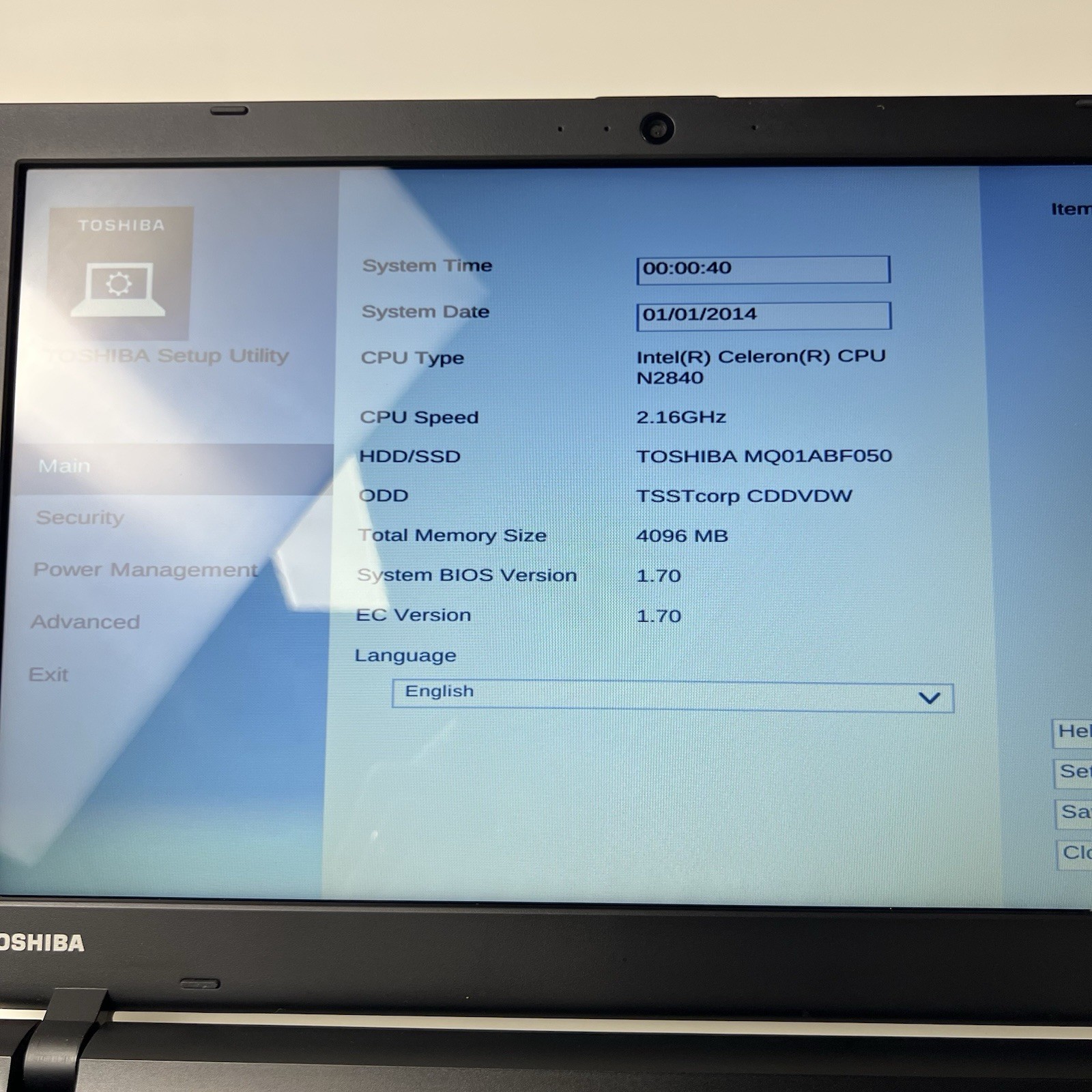 Toshiba Satellite C55-B5101 15.6″ N2840 4GB 500GB Win 8.1 READ Description!