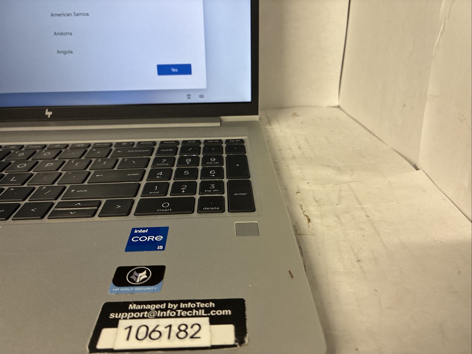 HP EliteBook 650 G9 15.6″ Laptop i5-12th Gen 16GB 256GB SSD Win 11 Pro + Cord