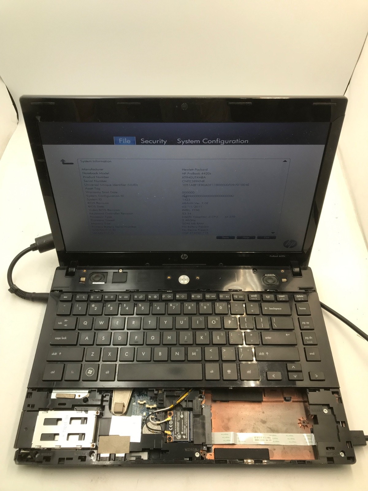 HP ProBook 4420S 15″ Laptop Intel i3-370M 2Gb RAM-NO PALM REST