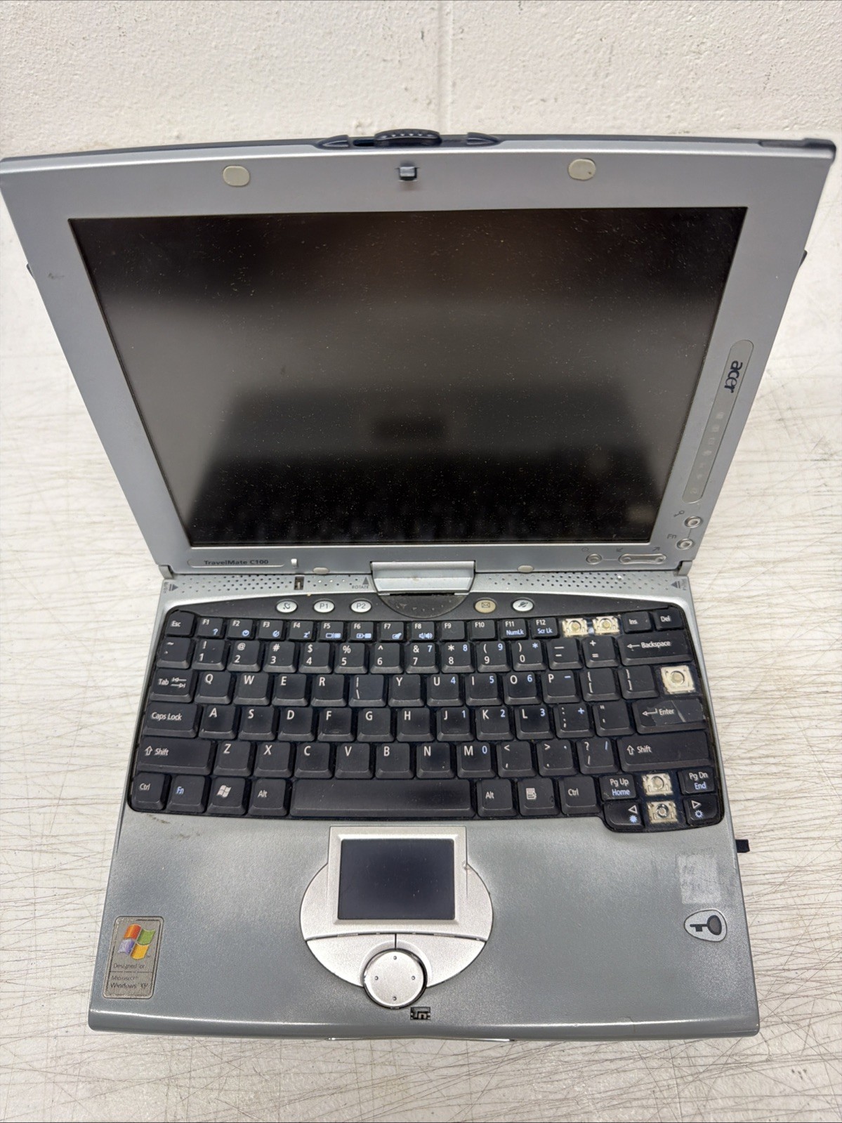 Acer TravelMate C100 PC XP Tablet – Untested For Parts Or Repair