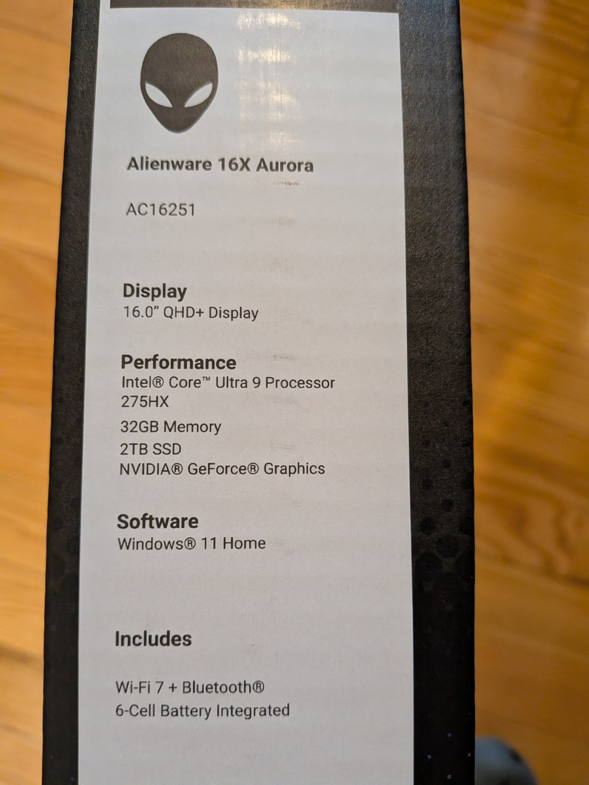 Alienware 16X Aurora Gaming Laptop Intel Core Ultra 9 32GB 2TB SSD RTX 5070 NEW!