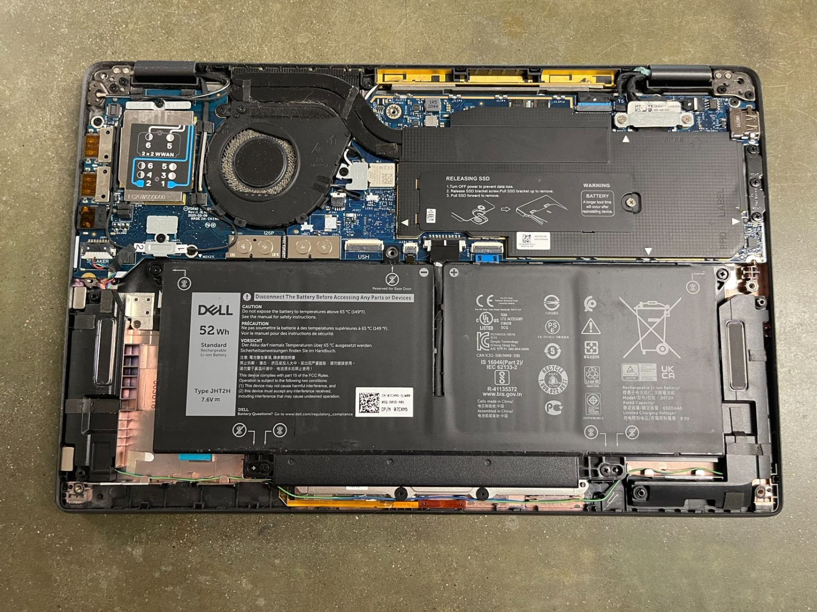 Dell Latitude 7410 14″ i7-10610U 16GB RAM Laptop Screen Keyboard Motherboard