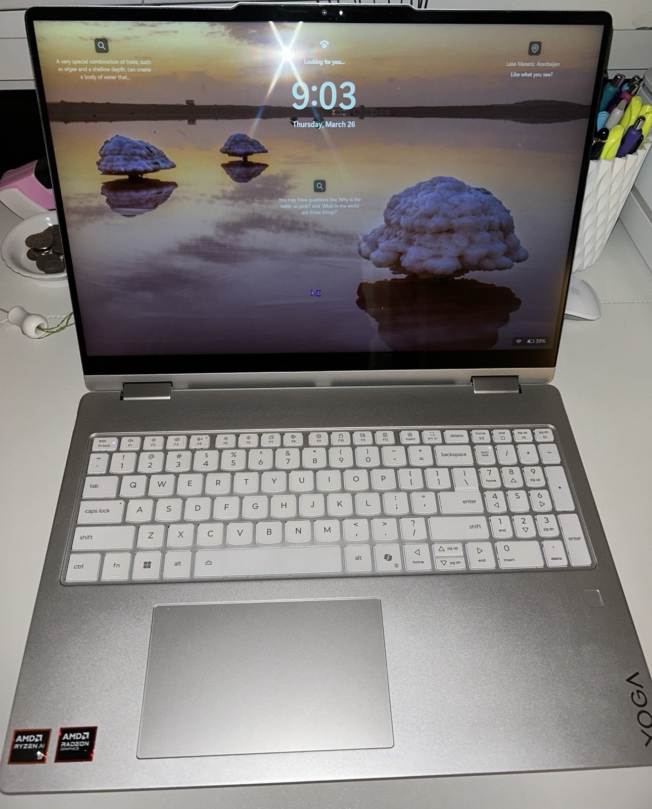 Lenovo Yoga 7 2-in-1 16″ 2K Touch AMD Ryzen AI 5 340 16GB RAM 512GB SSD Seashell