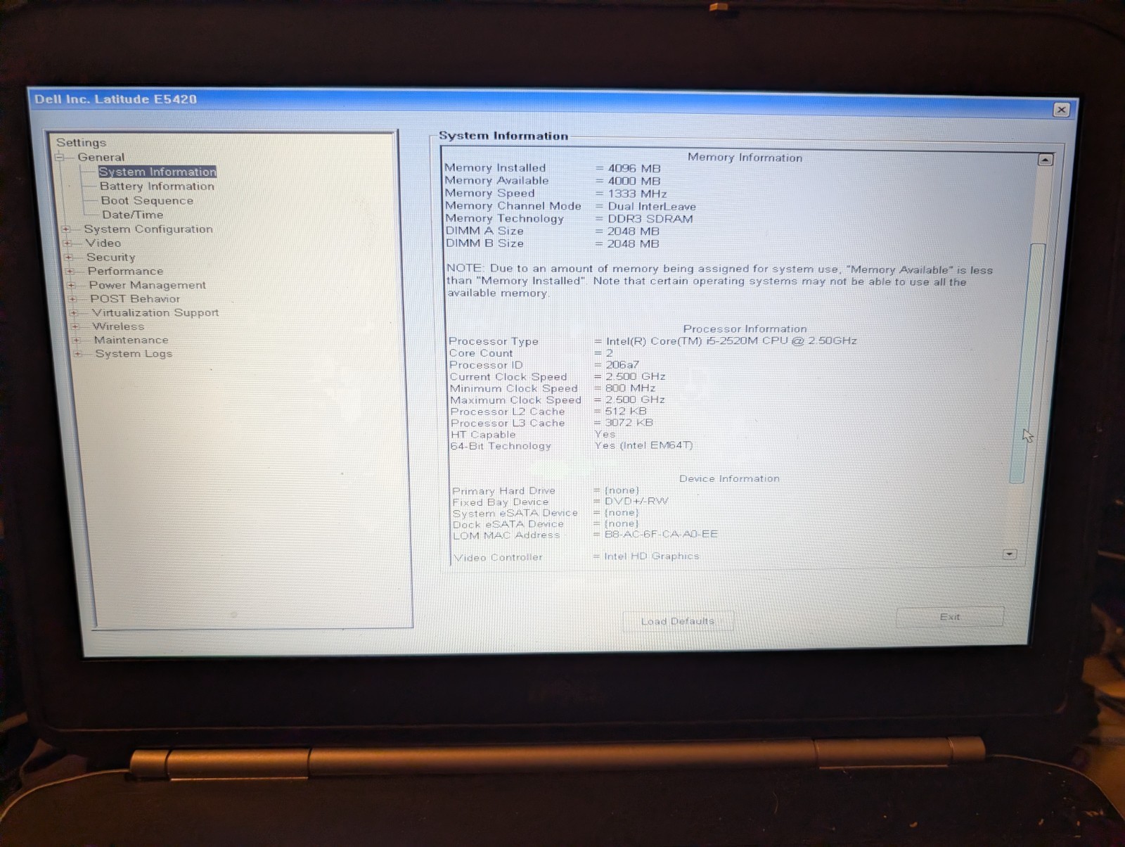 Lot of 3 Dell Latitude E5420 Intel Core i5-2520M 4GBRAM BOOTS BIOS NO HDD READ