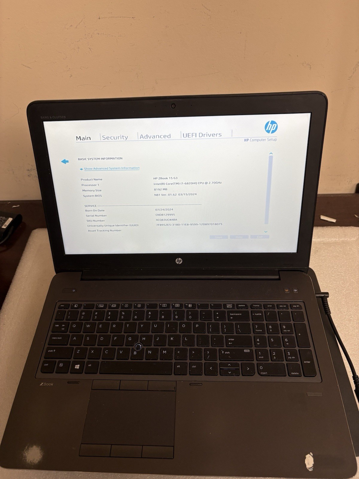 Lot of 2 HP ZBook 15 G3 15.6″ Intel i7-6820HQ – 8GB – No Hard drive