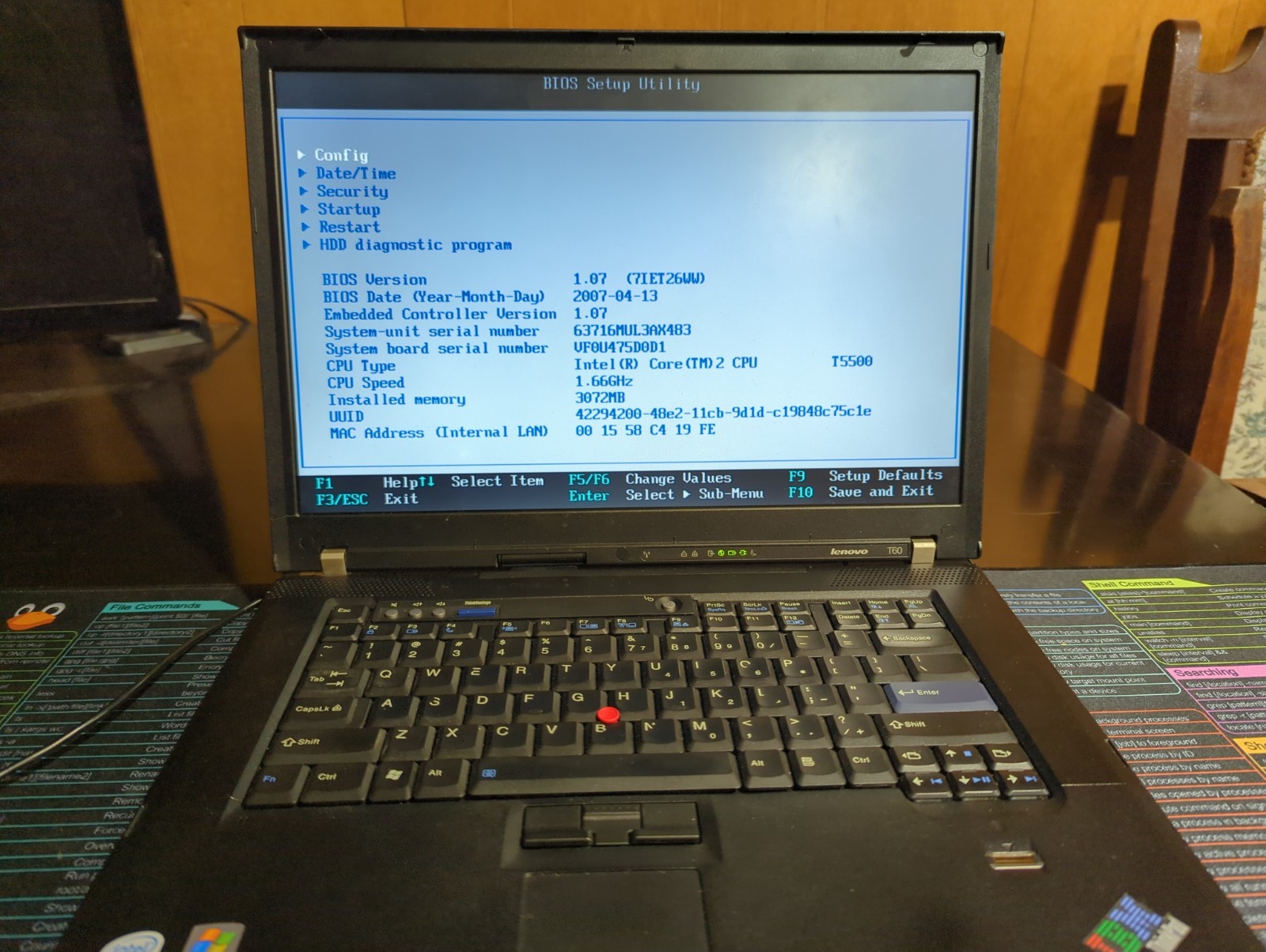 IBM ThinkPad T60 Vintage Laptop Core Duo 1.66GHz 240 GB SSD 3GB RAM Windows XP