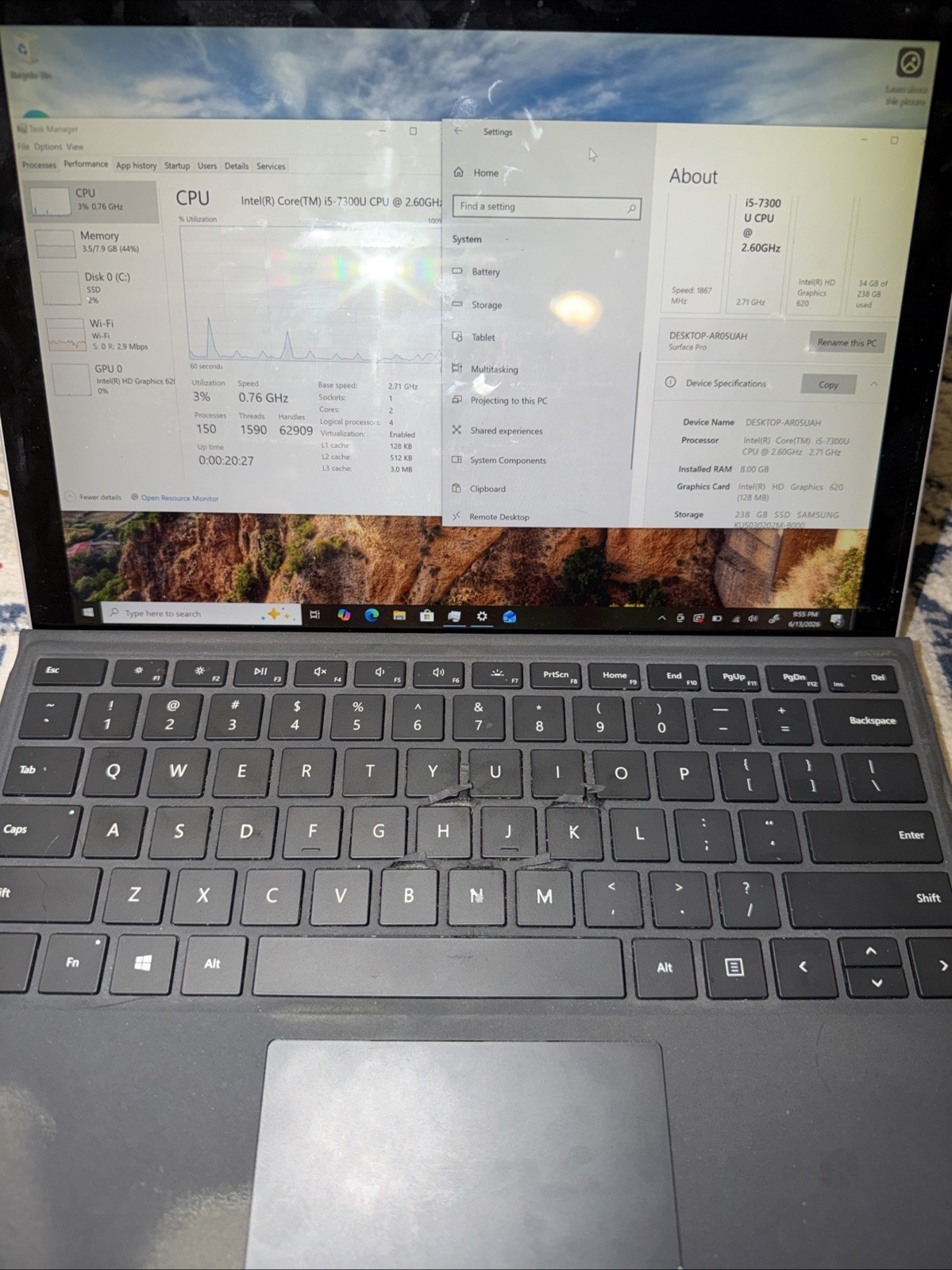 Microsoft Surface Pro 12.3 inch (256Gb, Intel Core i5 7th Gen., 2.60GHz, 8GB)…