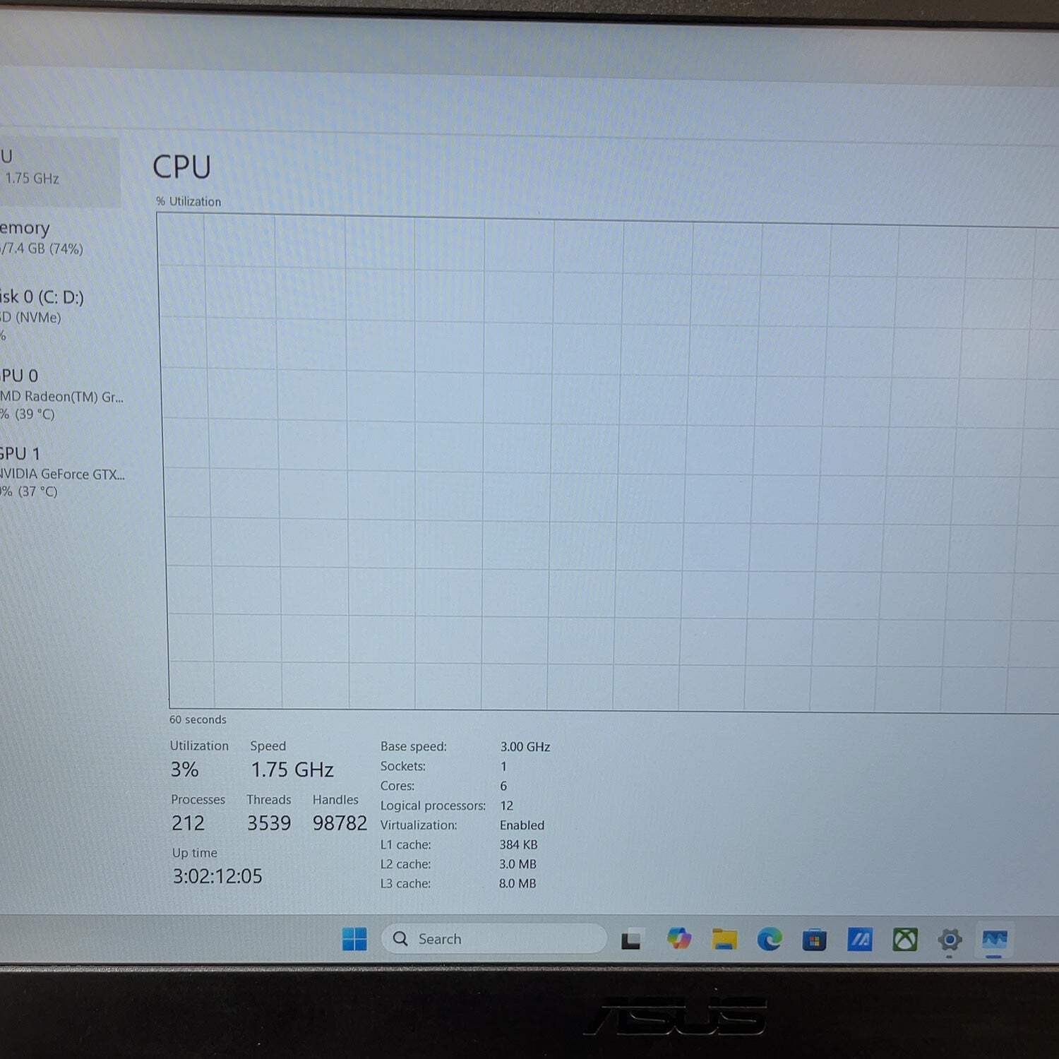 Asus TUF A15 FA566I 15.3″ Ryzen 5 4600H 8GB RAM 512GB SSD GeForce GTX 1650