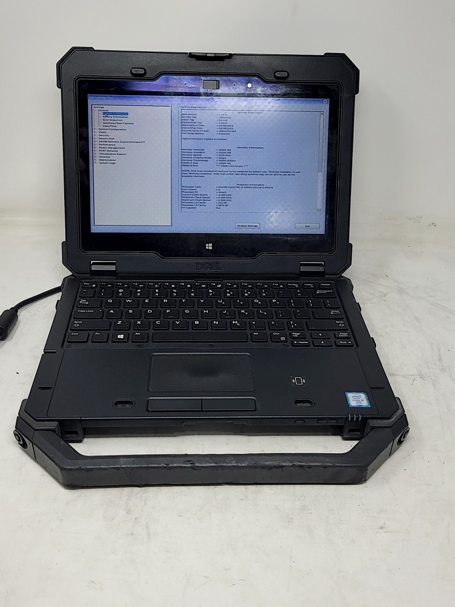 DELL Latitude 12 Rugged Extreme 7214 Laptop Intel I5-6300U 8GB SEE NOTES