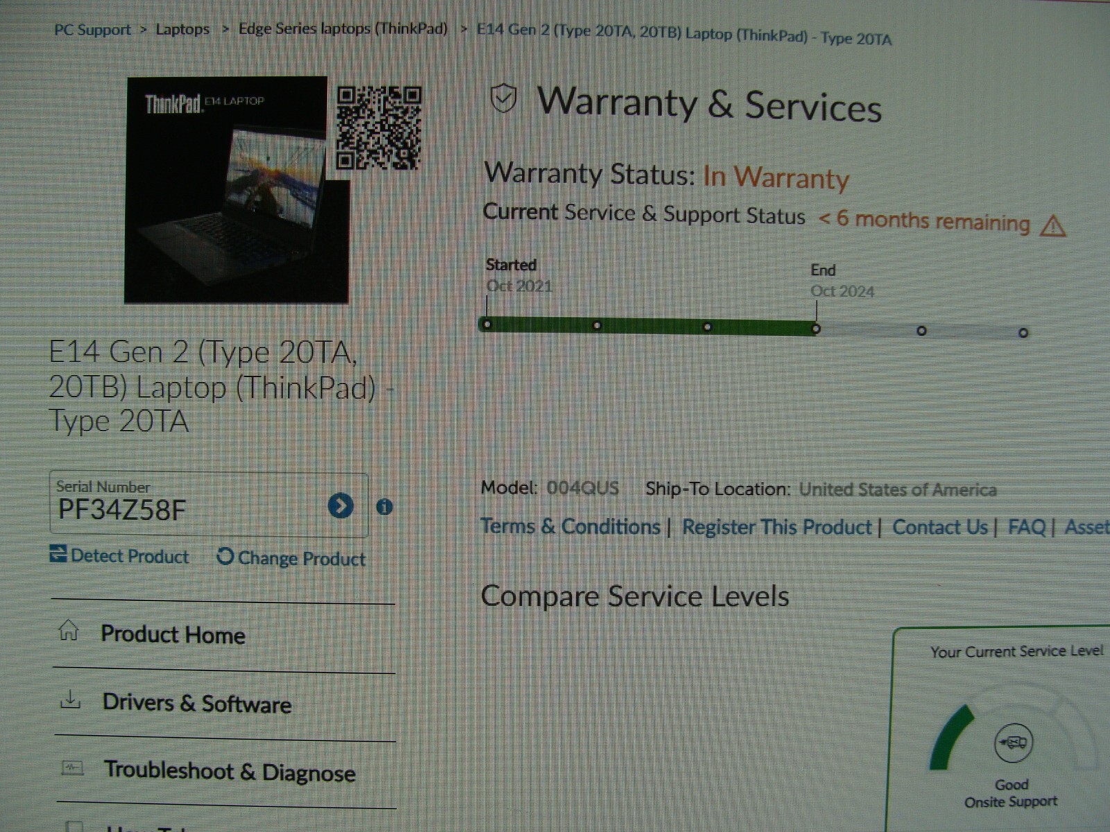 Lenovo ThinkPad E14 Gen 2 14″FHD i5-1135G7 2.4GHz 8GB 256GB SSD Warranty10/2024
