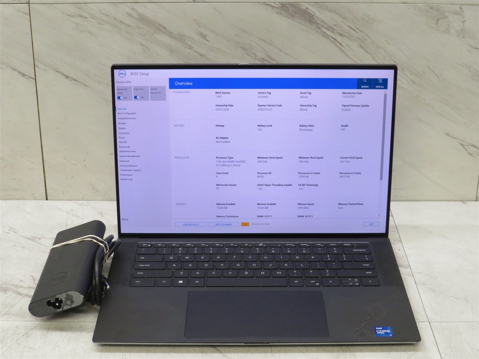 Dell Precision 5560 Laptop Intel i7-11850H@2.5GHz 16GB RAM NVIDIA T1200 AC #2