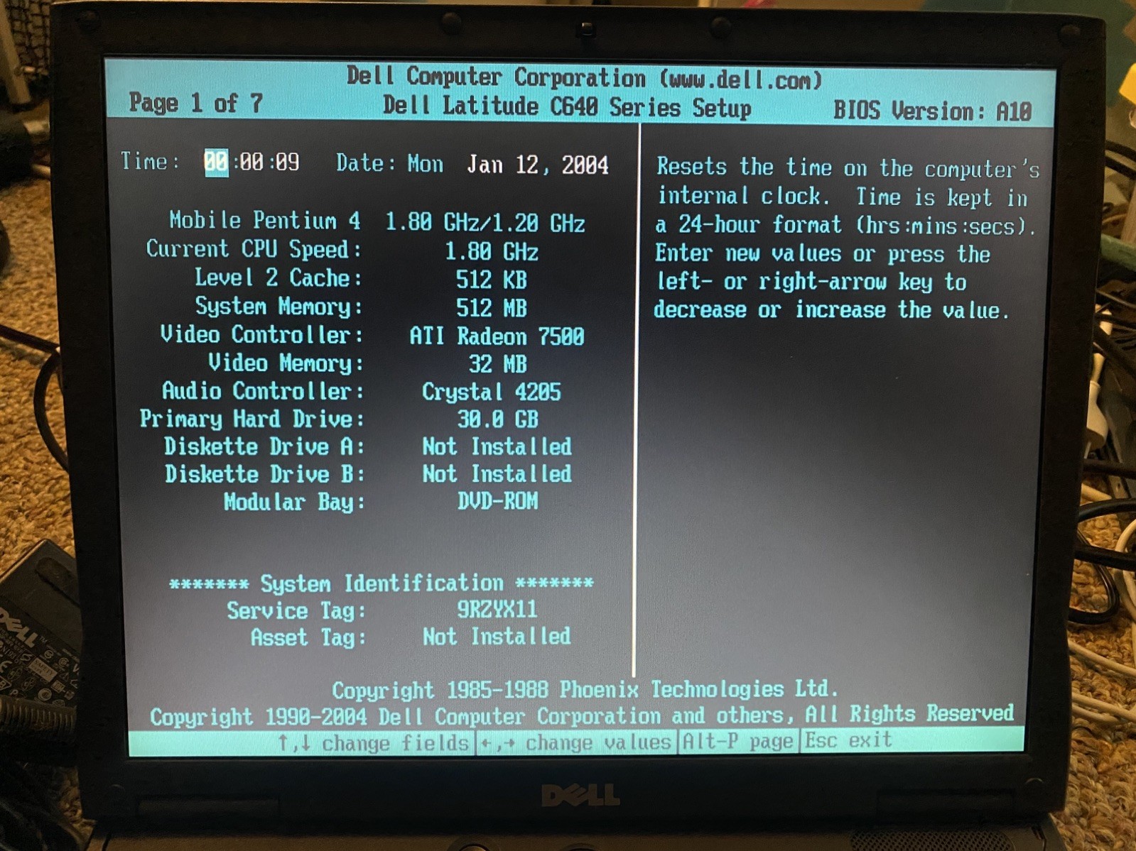 Dell Latitude C640 14” Laptop Pentium 4 M 1.8GHz 512MB RAM 30GB HDD WinXP – READ