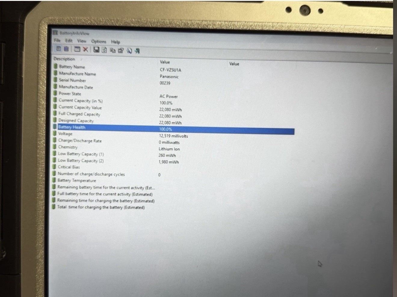 Panasonic ToughBook CF-33 12” i5-6300U 8GB Ram 512 GB SSD Win11 Pro. Touch