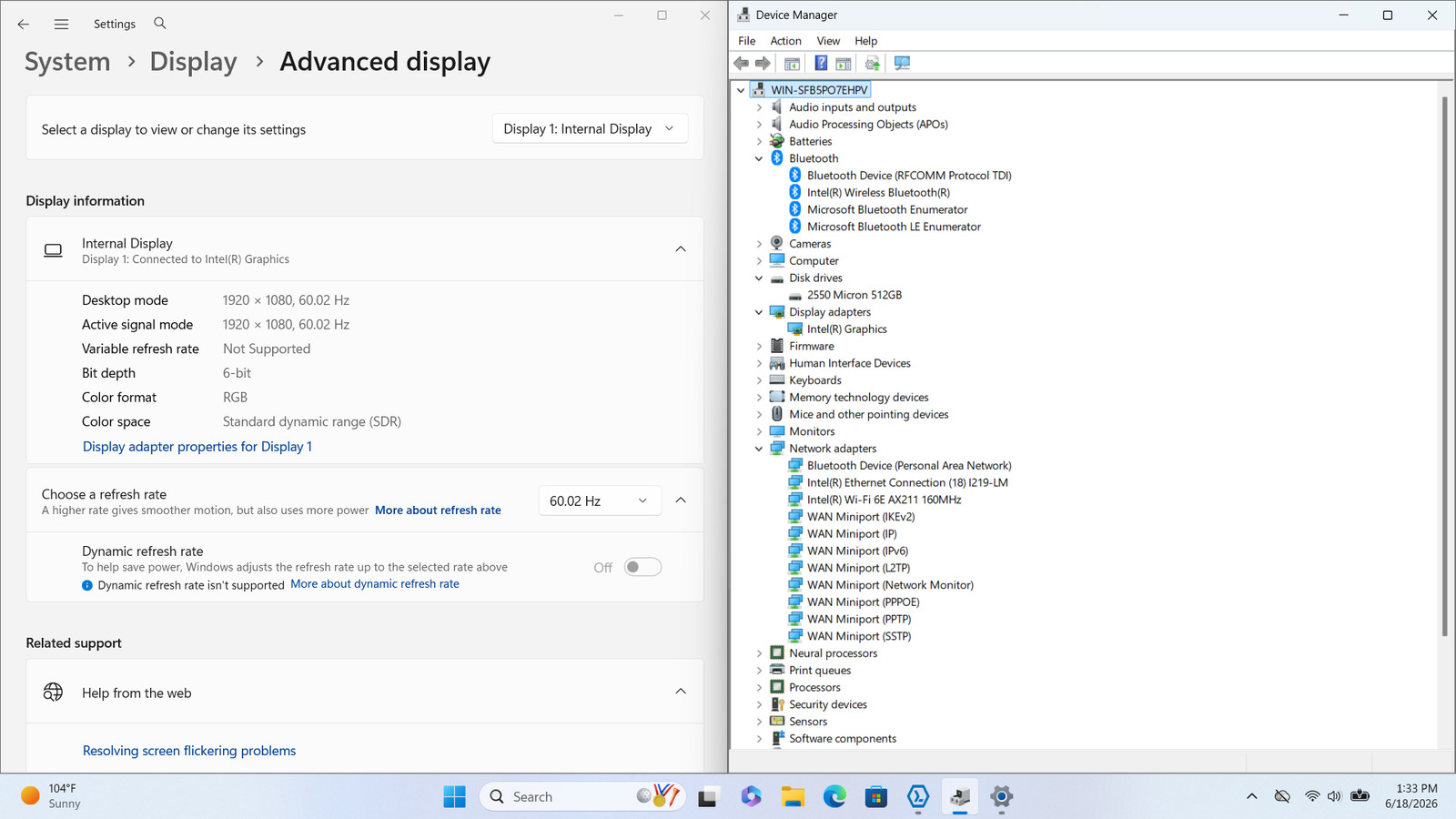 Dell Latitude 5550 15.6 Core Ultra 5 125U 16GB 512GB SSD W11 Grade D
