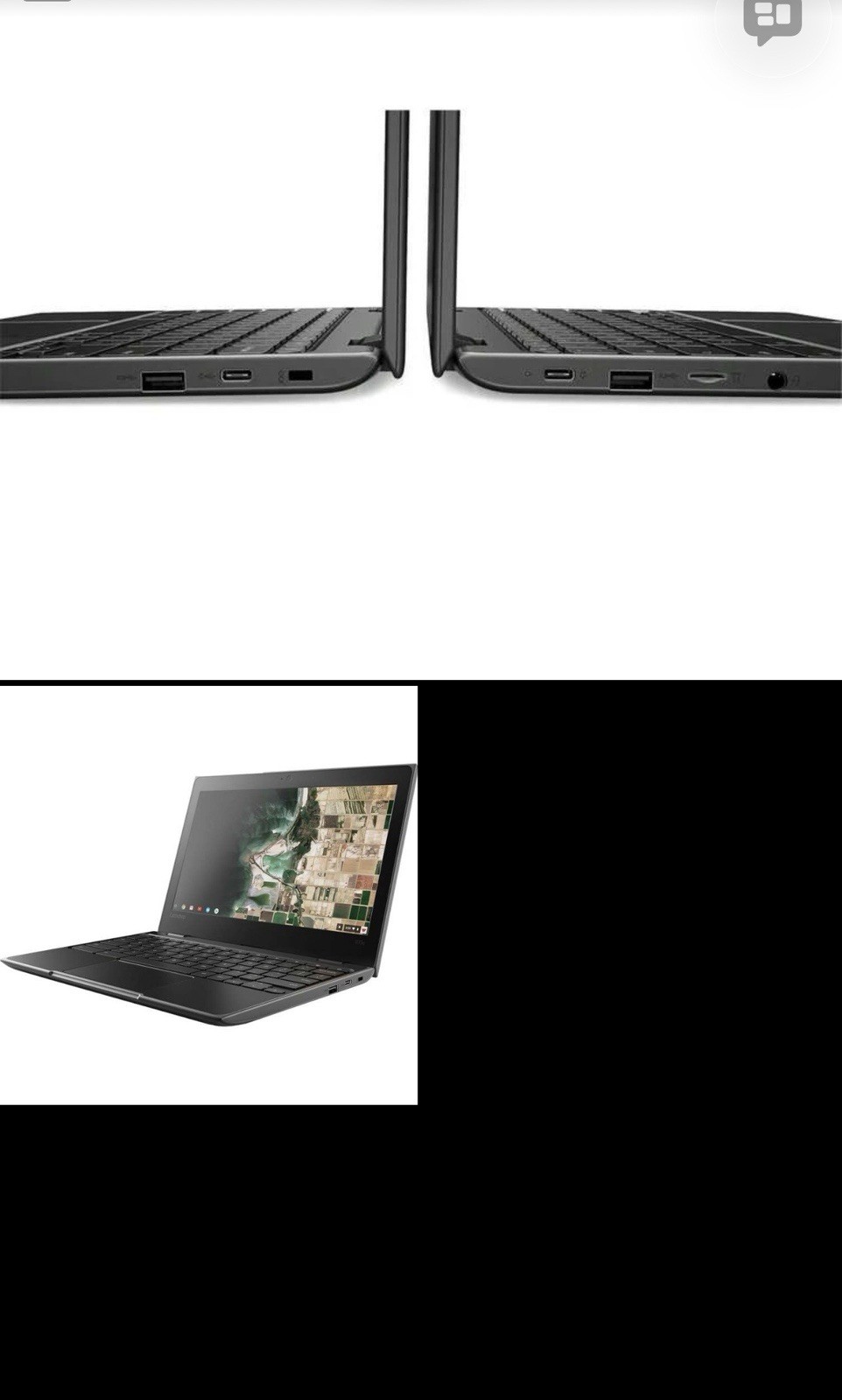Lenovo 100e Chromebook 11.6″ Intel Celeron Laptop Black Chrome OS HDMI USB Wi-Fi