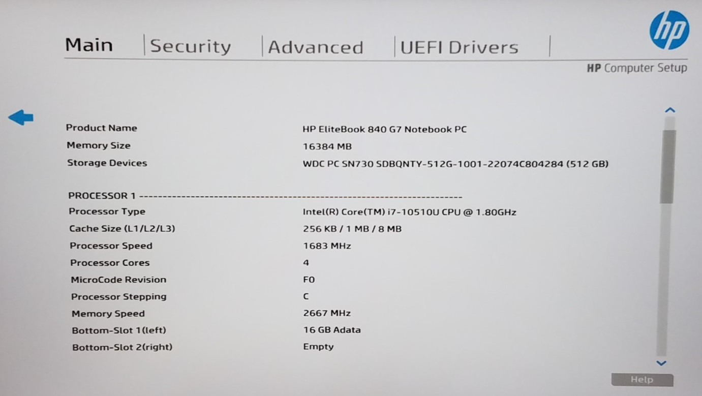 HP EliteBook 840 G7, 14-inch, i7 10th Gen CPU, 16GB RAM, 512GB NVMe, Lot of 4