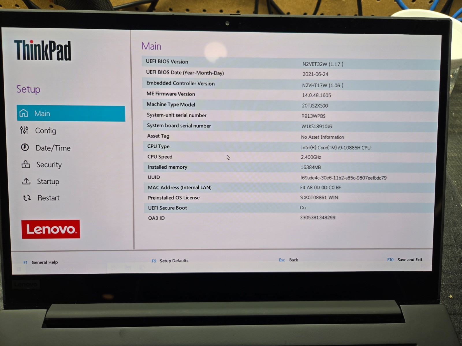 Lenovo ThinkPad P1 Gen 3 OLED | I9-10885H | 1TB SSD | 16GB RAM | T2000 Burn-in