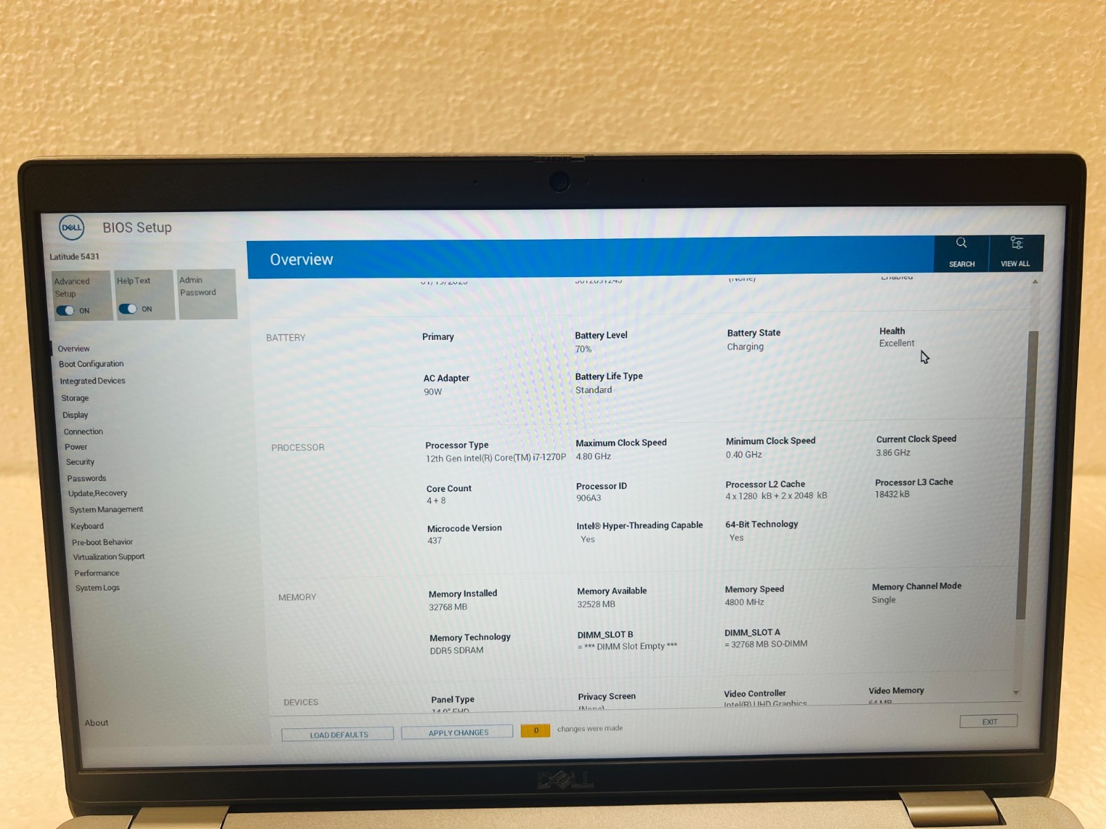 Dell Latitude 5431 Laptop Computer i7-1270P 32GB DDR5 512NVMe SSD Win 11 Pro