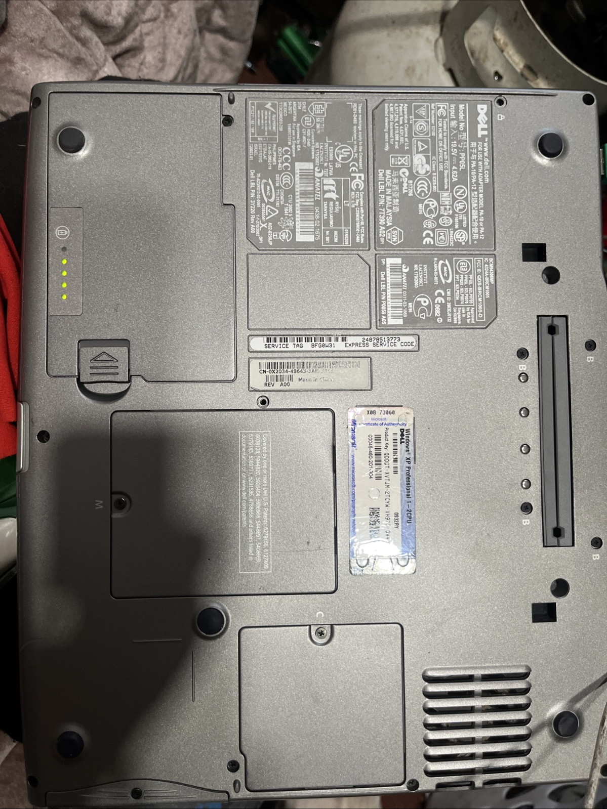 Dell Computer Corporation Dell LATITUDE D600 Intel(R) Pentium(R) M processor 140