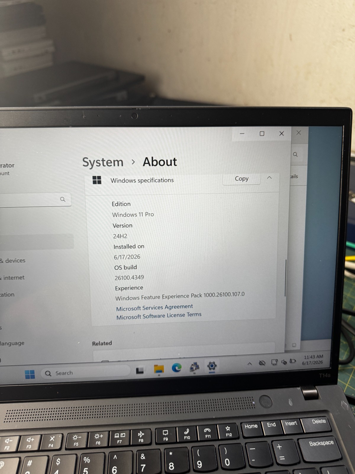 Lenovo ThinkPad T14s Gen 3 Core i5-1250P, 16GB RAM, 256GB SSD, Win11 PRO #6394
