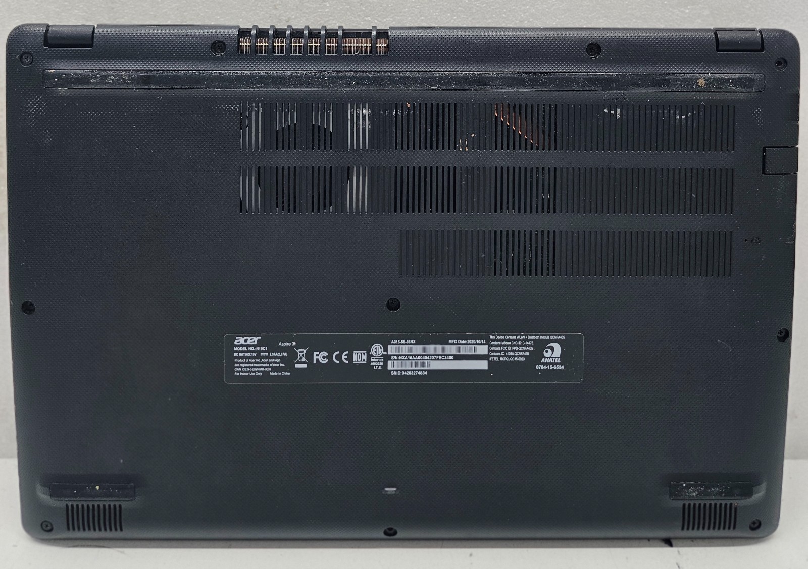 Acer Aspire 3 A315-56-36RX Laptop Intel Core i3-1005G1 8GB Ram 256GB NO OS (FL)