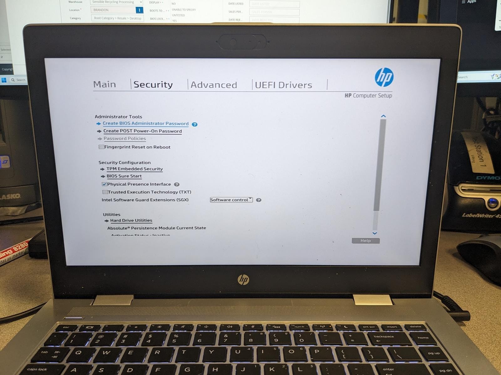 HP PROBOOK 640 G4 i5-8350U @ 1.70GHz, 8GB RAM, NO HDD/OS