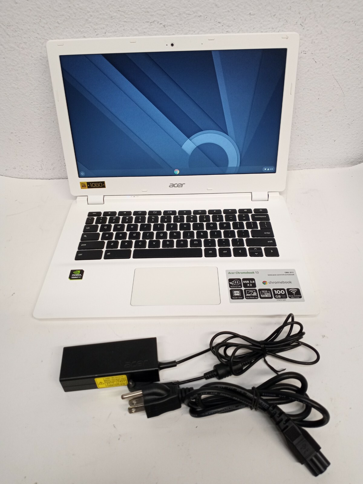 Acer 13 CB5-311-T9B0 Chromebook 13.3″ NVIDIA @ 2.10Ghz 2GB RAM 16GB SSD ChromeOS