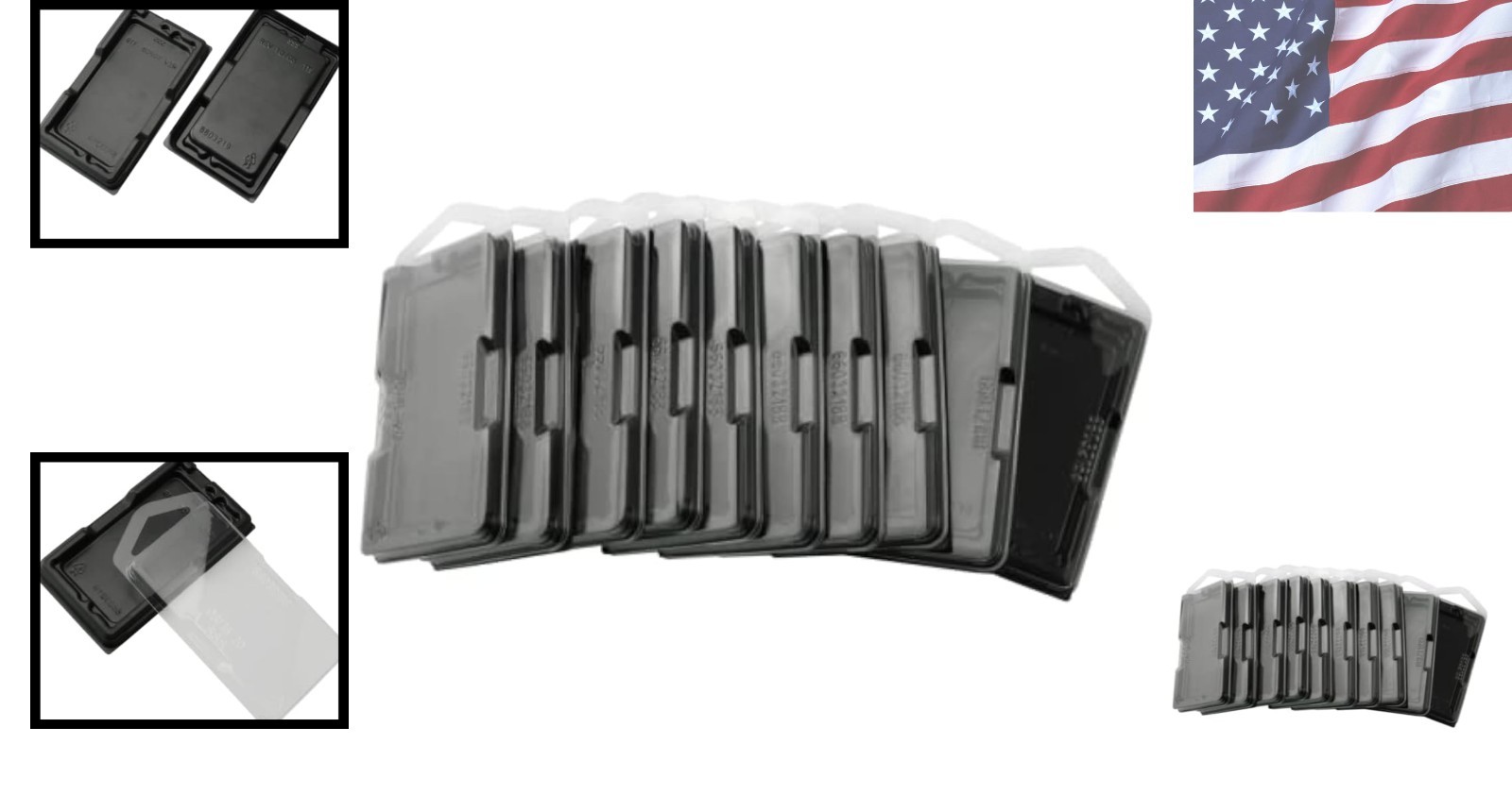 10-Piece Clamshell DDR RAM Module Container Set 85x45mm Dust-Proof & Static-Free