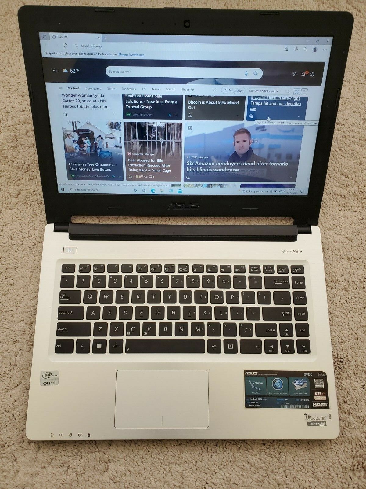 ASUS VivoBook S405CA-RH51 Intel Core i5 3317U 1.70GHz 6GB RAM 480GB SSD 14.1″