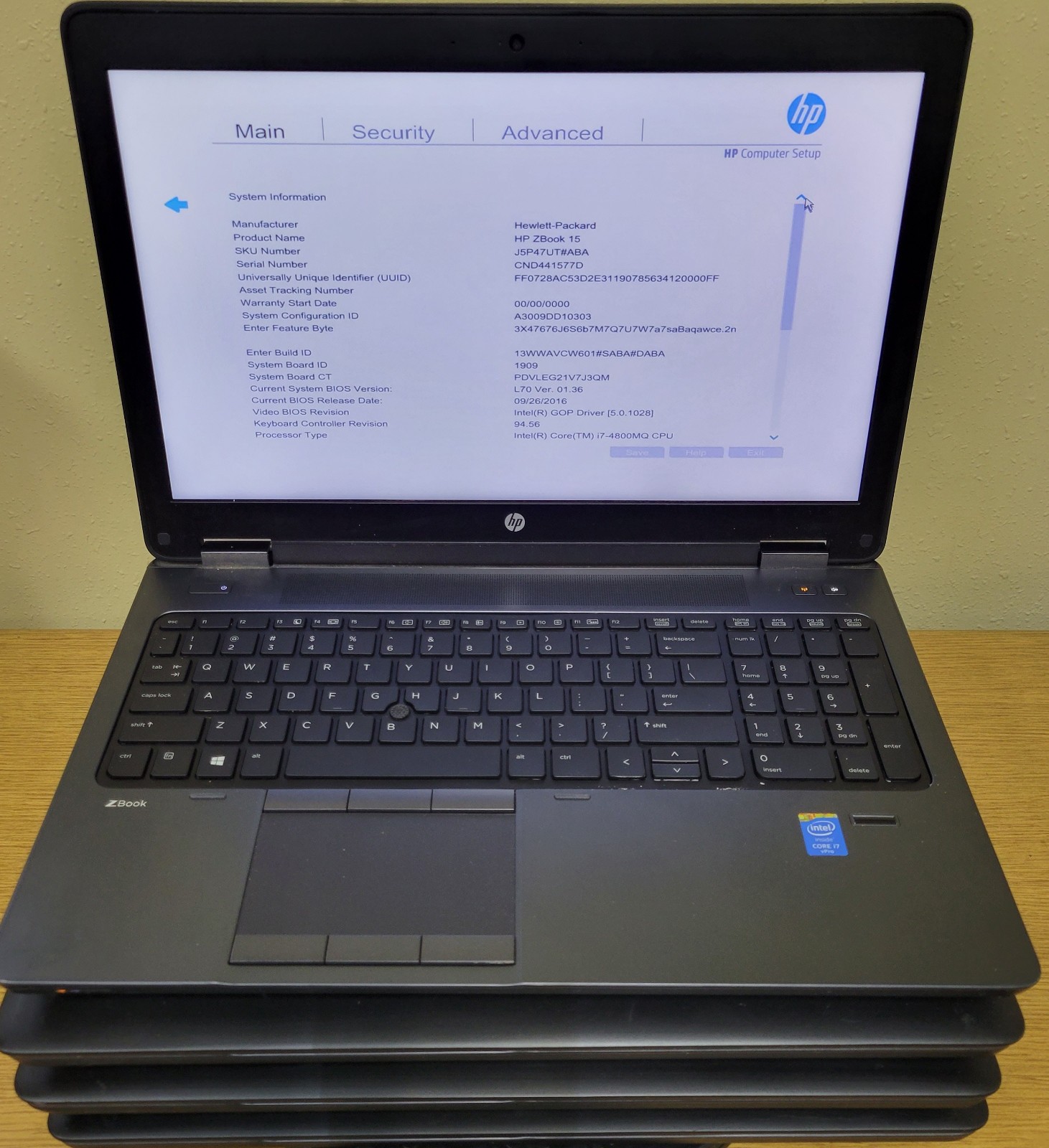 (Lot of 4)HP ZBook 15 G1 i5/i7-4th Gen 2.5/2.6/2.70 8/16GB No OS/SSD/HDD
