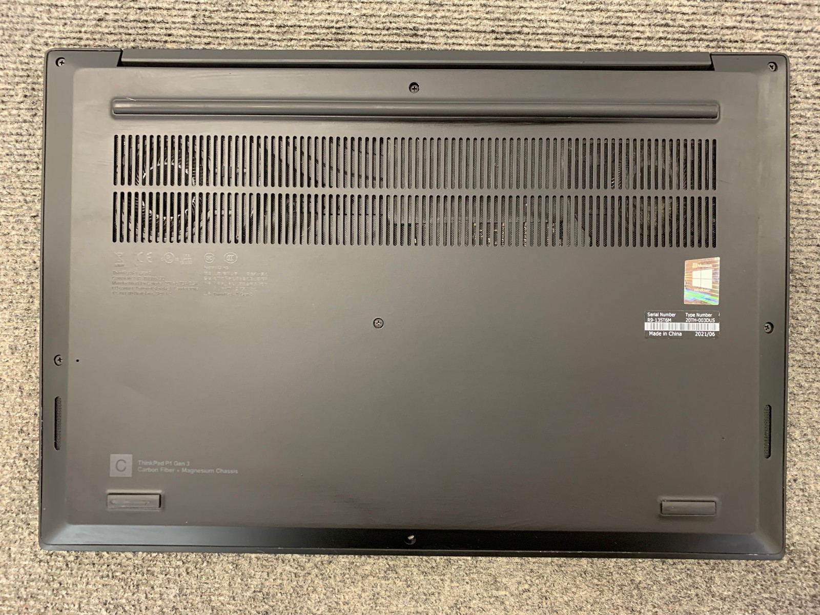 Lenovo ThinkPad P1 Gen 3 15.6″ Laptop i7-10750H 16GB RAM 512GB NVMe