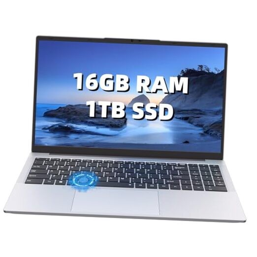 15.6″ FHD IPS Laptop Computer, 16GB Dual RAM 1TB SSD, Win 11 Pro, Full