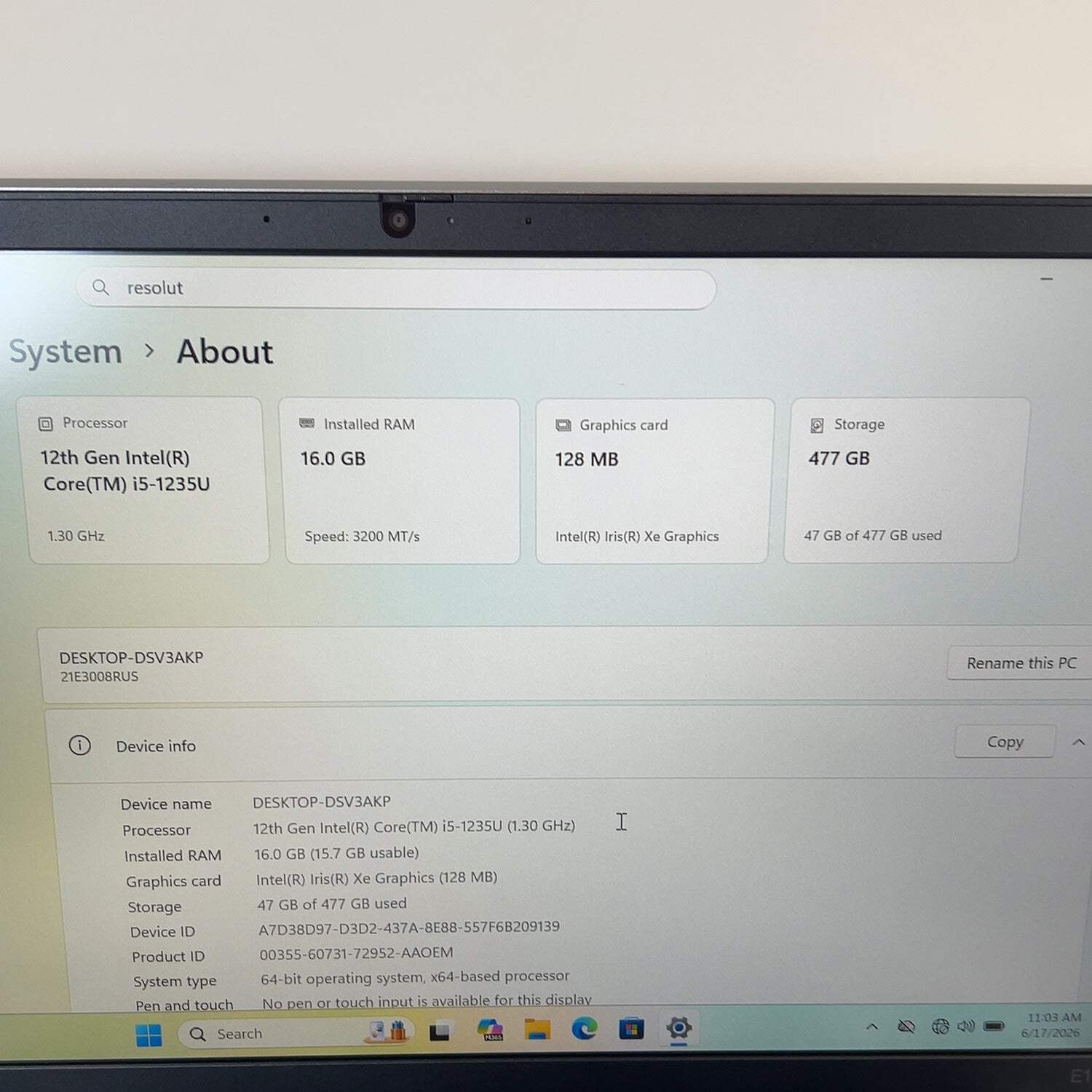 Lenovo ThinkPad E14 Gen 4 14″ i5-1235U 1.3GHz 16GB RAM 512GB SSD
