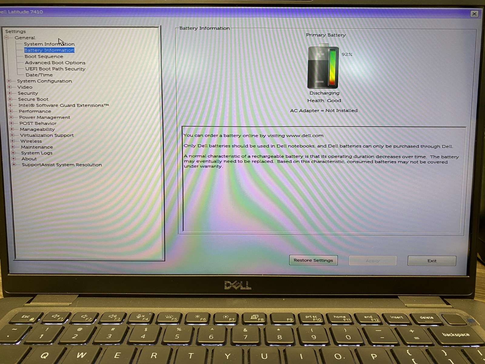 Dell Latitude 7410 14″ i7-10610u 16GB DDR4 512GB M.2 Win11H – 60% Battery, Wear