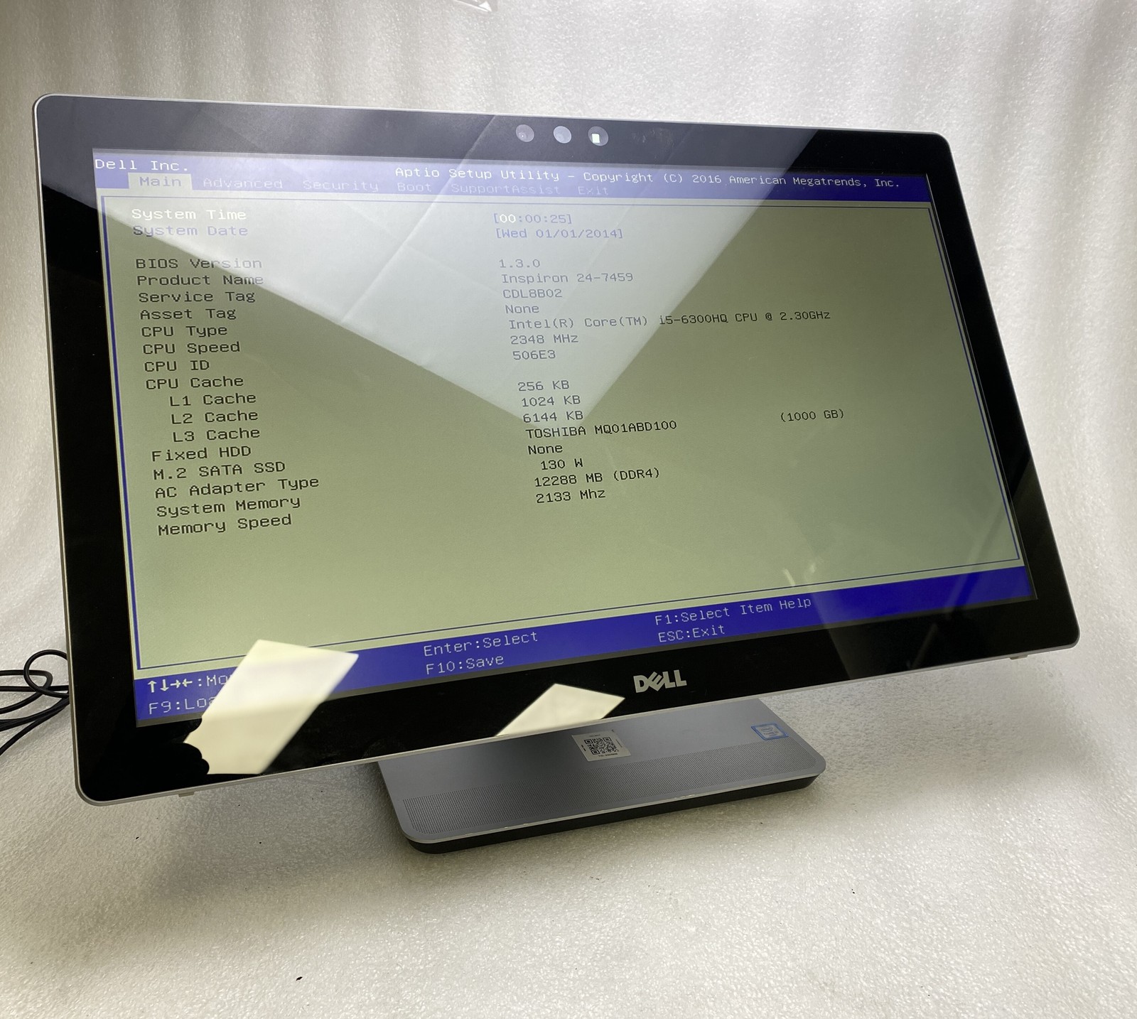 Dell Inspiron 7459 23″ Core i5-6300HQ 2.3GHz 12GB RAM 1TB HDD NO OS Good