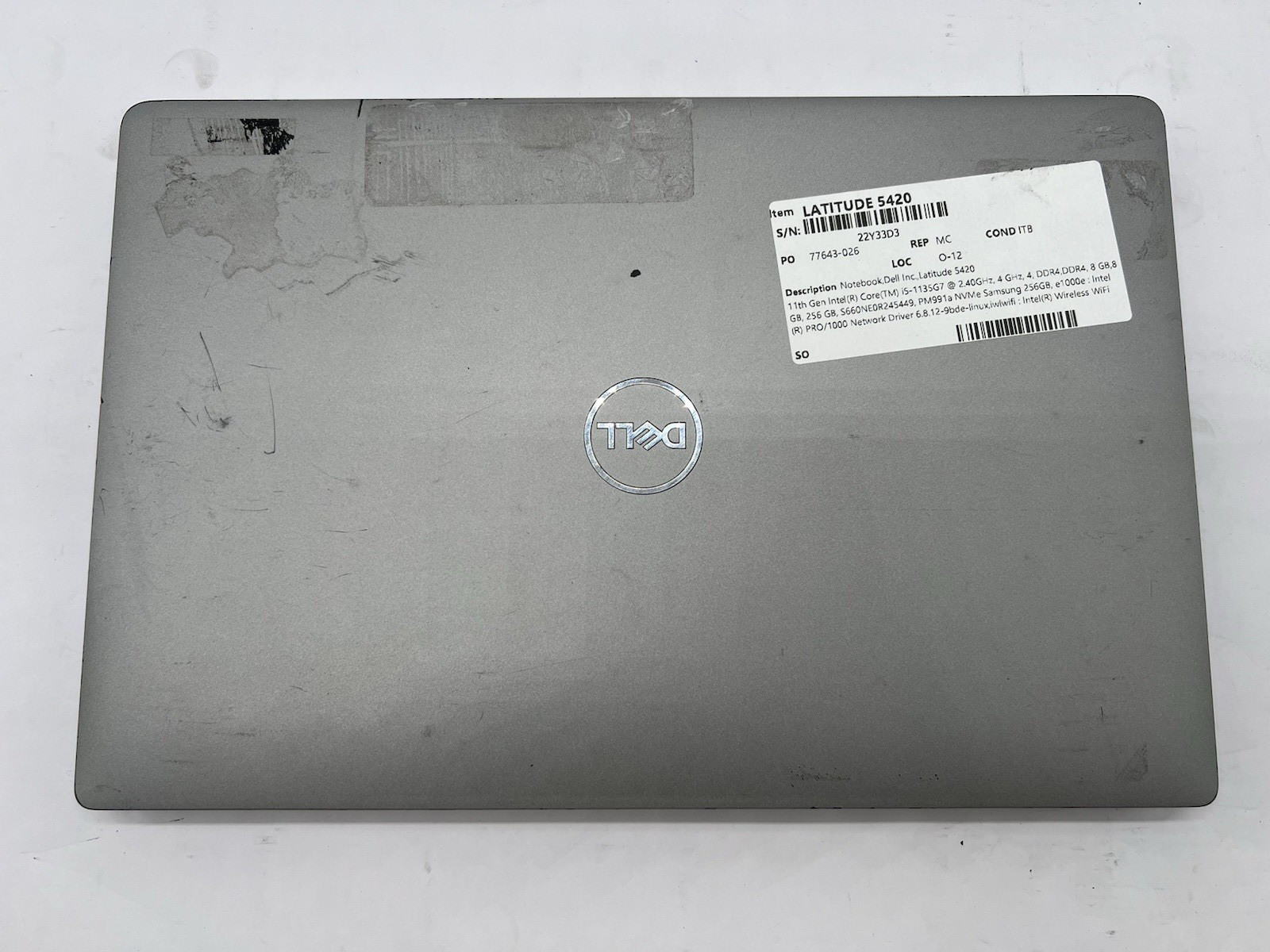 Dell Latitude 5420, i5-1135G7, @ 2.40GHz, 16GB RAM, 256GB NVMe-No OS/Charger