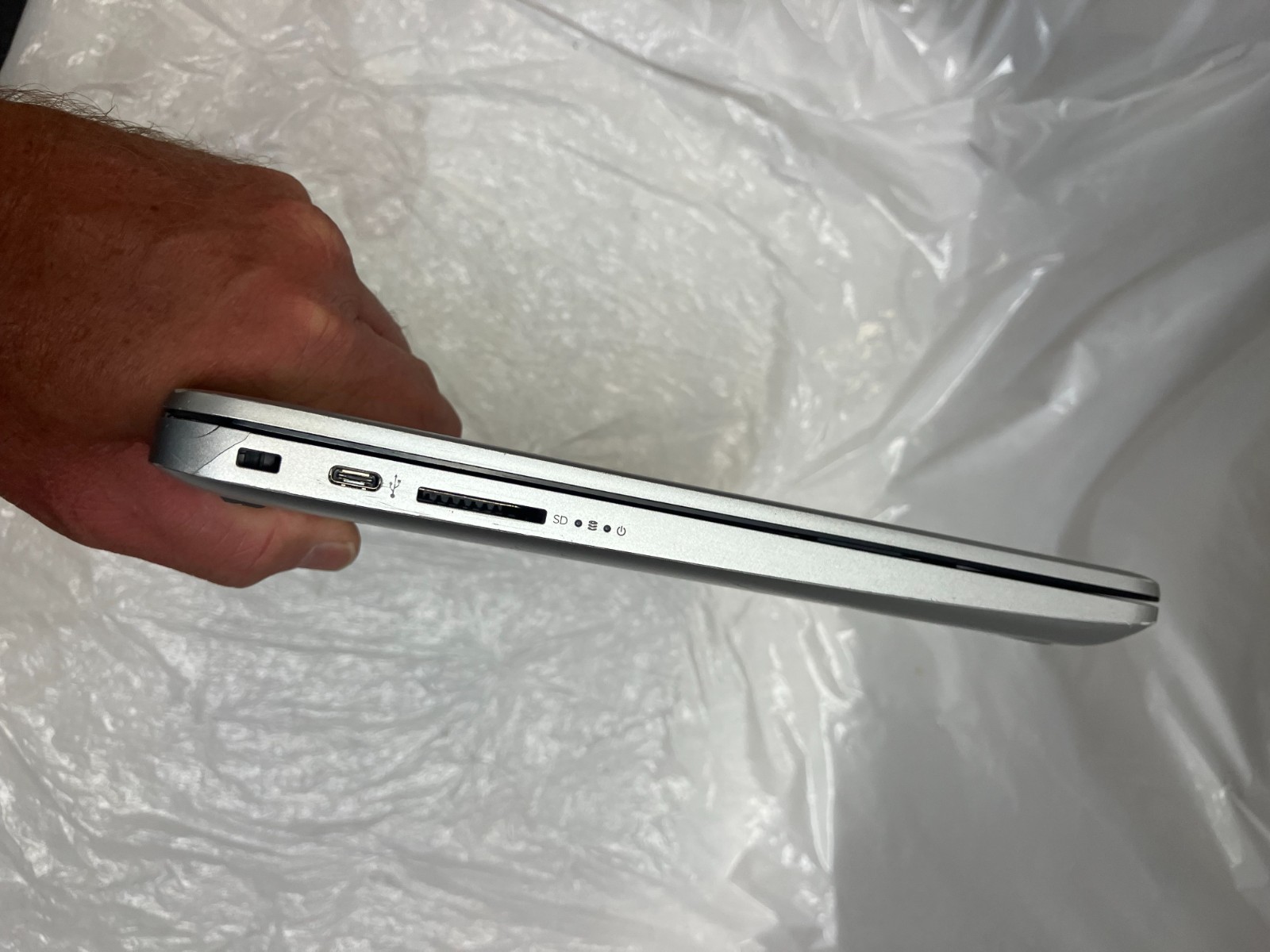 HP Notebook 14-dk0053od 14 AMD A4-9125 Dual-Core, Silver, Laptop FOR PARTS