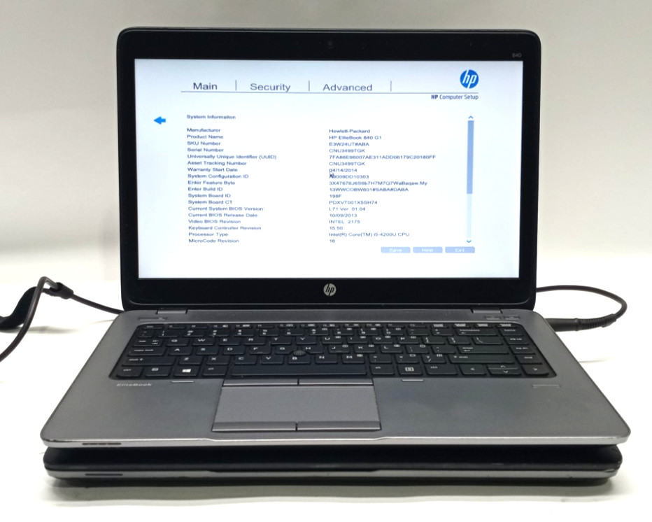Lot of 2 HP EliteBook 840 G1 14″HD i5-4200U@1.6GHz 4GB RAM NO HDD/NO OS WH725!