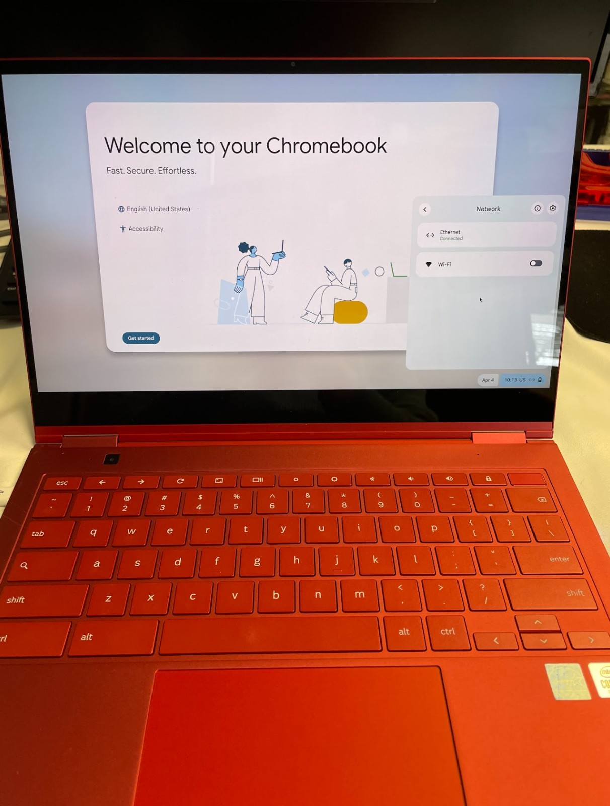 Samsung Galaxy Chromebook 13.3 4K AMOLED Display Intel i5-10210U 8GB | 256GB Red