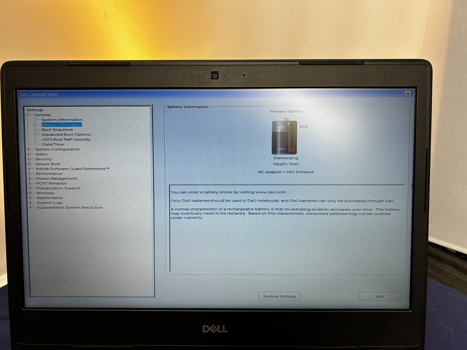 DELL LATITUDE 3480 14″ INTEL CORE i5-7200U 2.50GHZ 8GB RAM 256GB SSD W10PRO